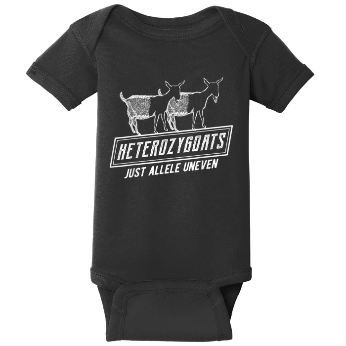 Funny Genetics Tee Heterozygoats Just Allele Uneven T Baby Bodysuit