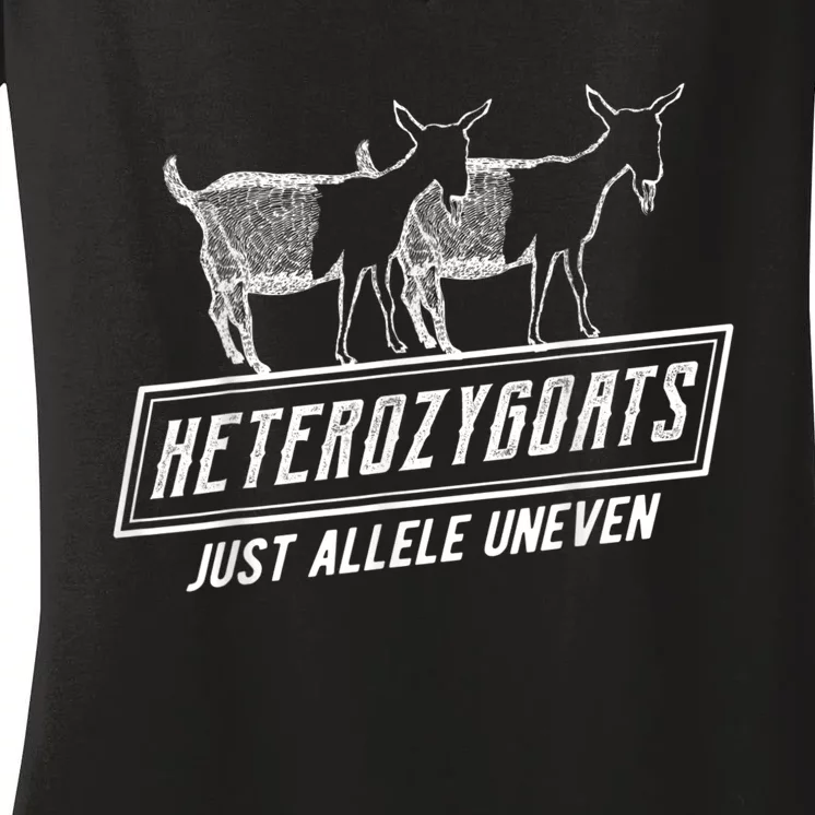 Funny Genetics Tee Heterozygoats Just Allele Uneven T Women's V-Neck T-Shirt