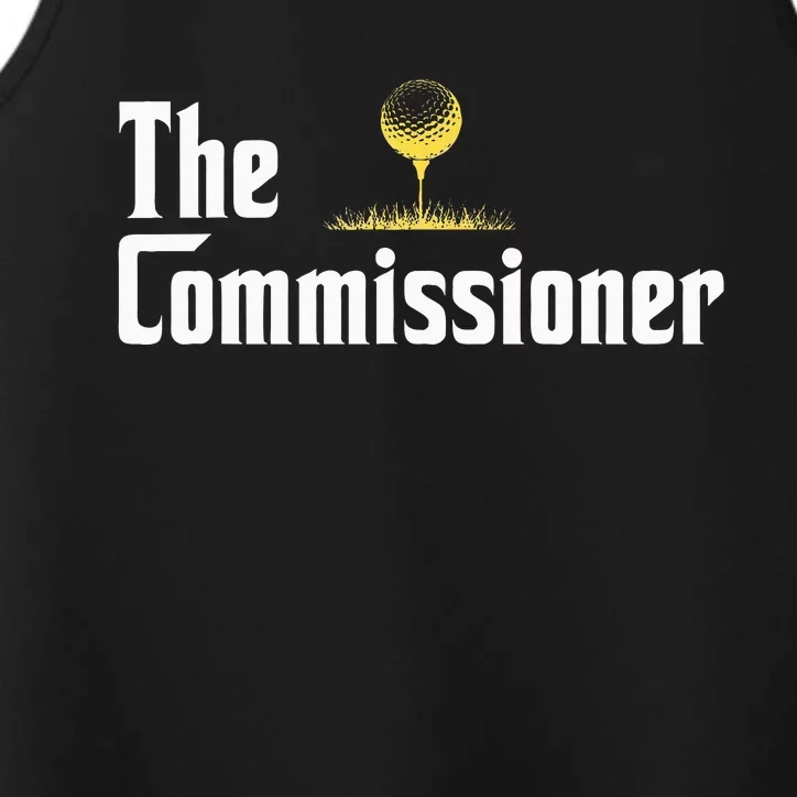 Funny Golfer The Commissioner Golf League Golfing Performance Tank