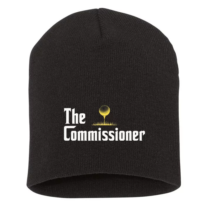 Funny Golfer The Commissioner Golf League Golfing Short Acrylic Beanie