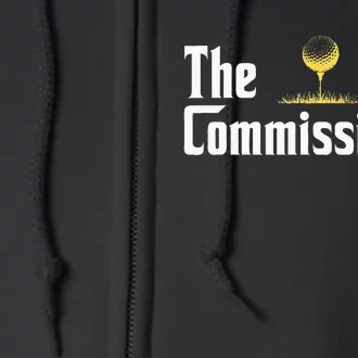 Funny Golfer The Commissioner Golf League Golfing Full Zip Hoodie