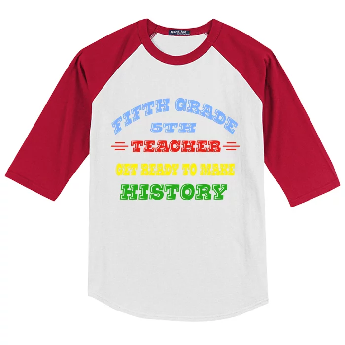 Fifth Grade Teachers Assistant H 5th Graders Teachers Aide Gift Kids Colorblock Raglan Jersey