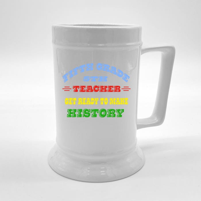 Fifth Grade Teachers Assistant H 5th Graders Teachers Aide Gift Front & Back Beer Stein