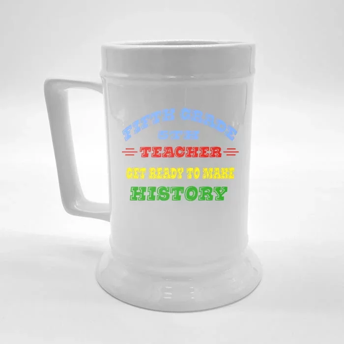 Fifth Grade Teachers Assistant H 5th Graders Teachers Aide Gift Front & Back Beer Stein