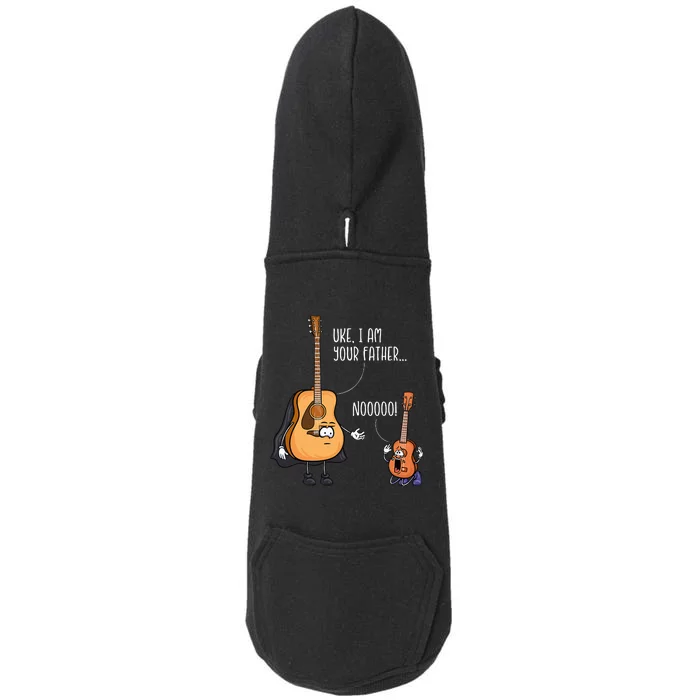 Funny Guitar Ukelele Uke I Am Your Father Musician Music Doggie 3-End Fleece Hoodie