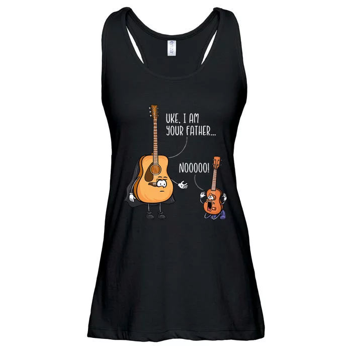 Funny Guitar Ukelele Uke I Am Your Father Musician Music Ladies Essential Flowy Tank