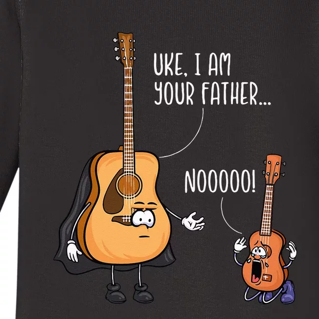 Funny Guitar Ukelele Uke I Am Your Father Musician Music Baby Long Sleeve Bodysuit