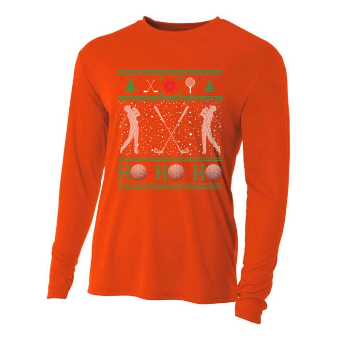 Funny Golf Ugly Christmas Gift Cooling Performance Long Sleeve Crew