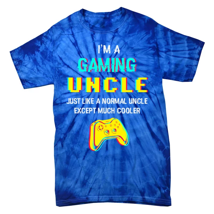 Funny Gaming Uncle Video Gamer Uncle Cool Gift Tie-Dye T-Shirt