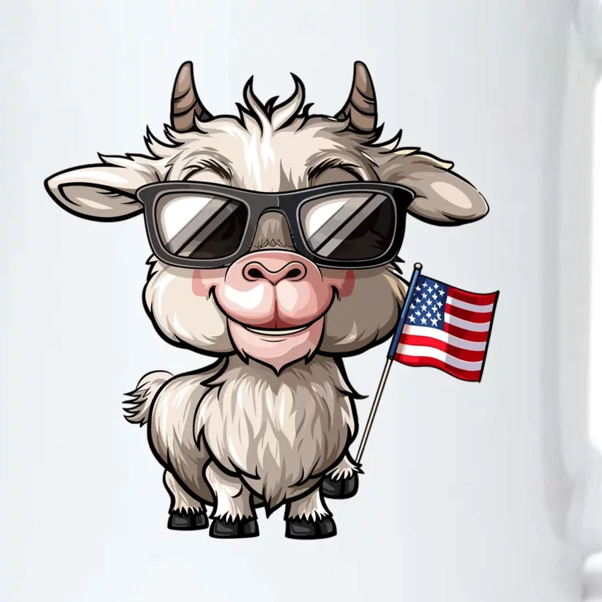 Funny Goat Usa Flag Goat Lovers 4th Of July Gift Black Color Changing Mug