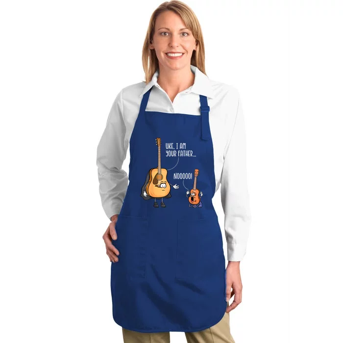 Funny Guitar , Ukelele , Uke I Am Your Father Full-Length Apron With Pocket