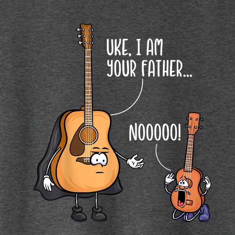 Funny Guitar , Ukelele , Uke I Am Your Father Women's Crop Top Tee