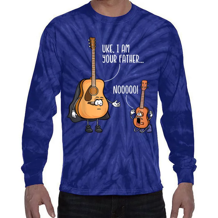 Funny Guitar , Ukelele , Uke I Am Your Father Tie-Dye Long Sleeve Shirt