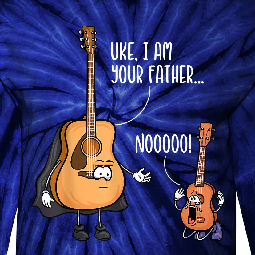 Funny Guitar , Ukelele , Uke I Am Your Father Tie-Dye Long Sleeve Shirt