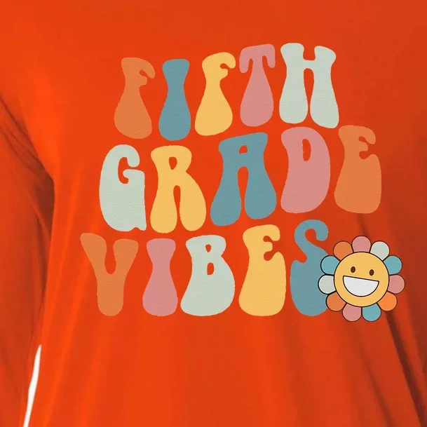 Fifth Grade Vibes 5th Grade Team Retro 1st Day Of School Cooling Performance Long Sleeve Crew