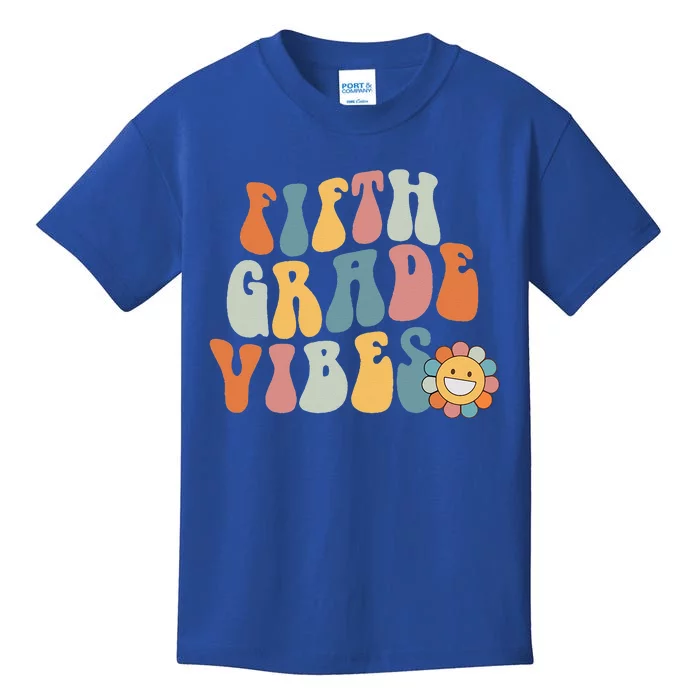 Fifth Grade Vibes 5th Grade Team Retro 1st Day Of School Kids T-Shirt