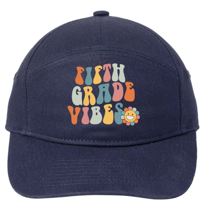 Fifth Grade Vibes 5th Grade Team Retro 1st Day Of School 7-Panel Snapback Hat