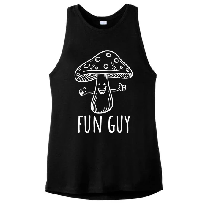 Fun Guy Vegetarian Fungi Funny Food Pun Funny Mushroom Ladies Tri-Blend Wicking Tank