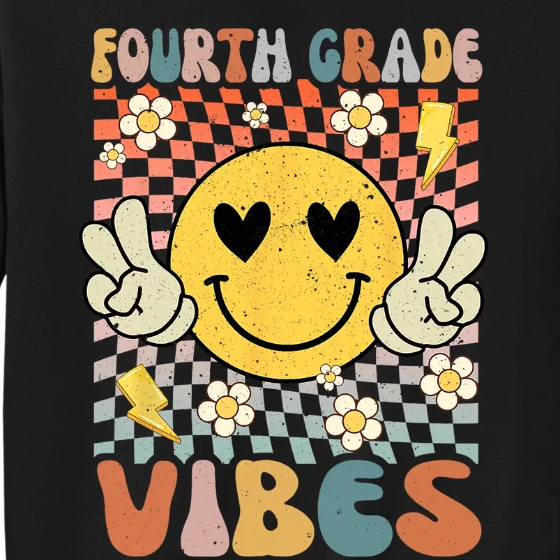 Fourth Grade Vibes 4th Grade Retro Teacher 1st Day Of School Sweatshirt