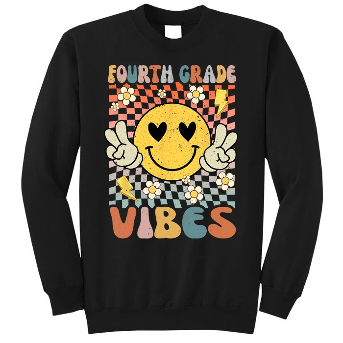 Fourth Grade Vibes 4th Grade Retro Teacher 1st Day Of School Sweatshirt