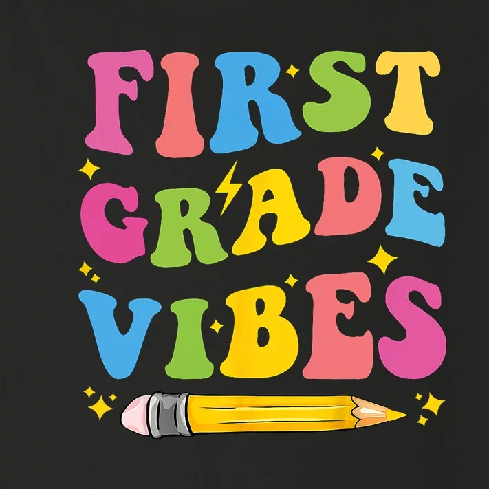 First Grade Vibes Back To School 1st Grade Toddler Long Sleeve Shirt