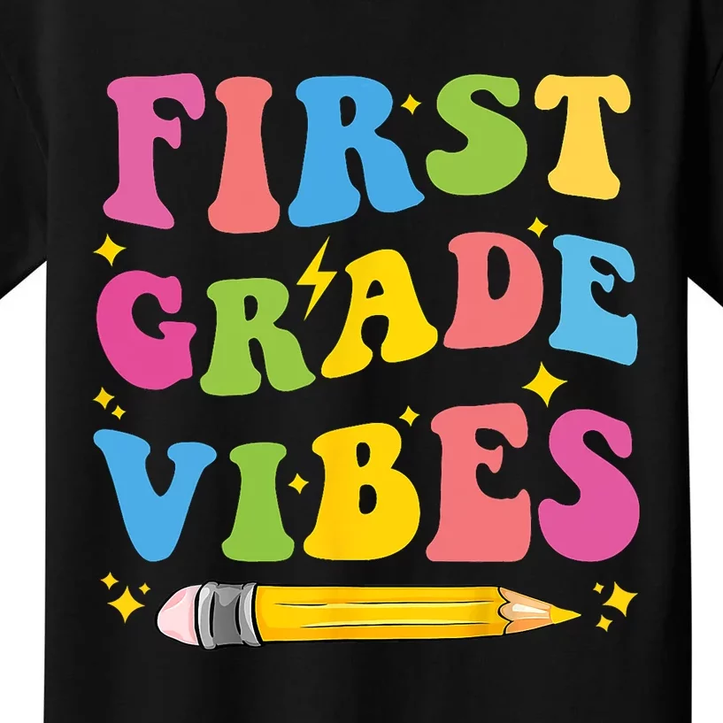 First Grade Vibes Back To School 1st Grade Kids T-Shirt