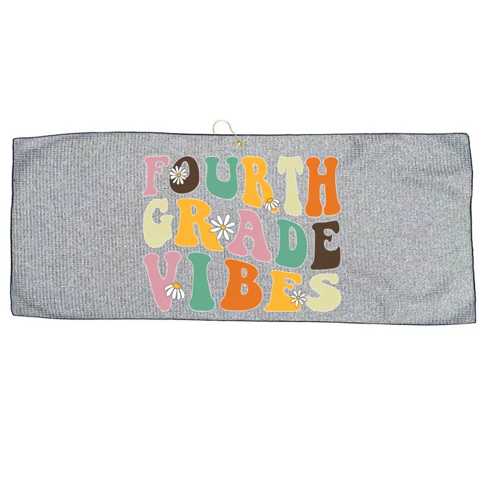 Fourth Grade Vibes 4Th Grade Team Teacher Student School Gift Large Microfiber Waffle Golf Towel