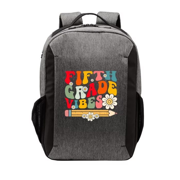 Fifth Grade Vibes Retro Groovy 5Th Grade Back To School Funny Gift Vector Backpack