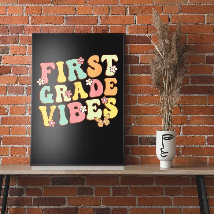 First Grade Vibes Hello Team 1st Grade Teacher Retro Poster