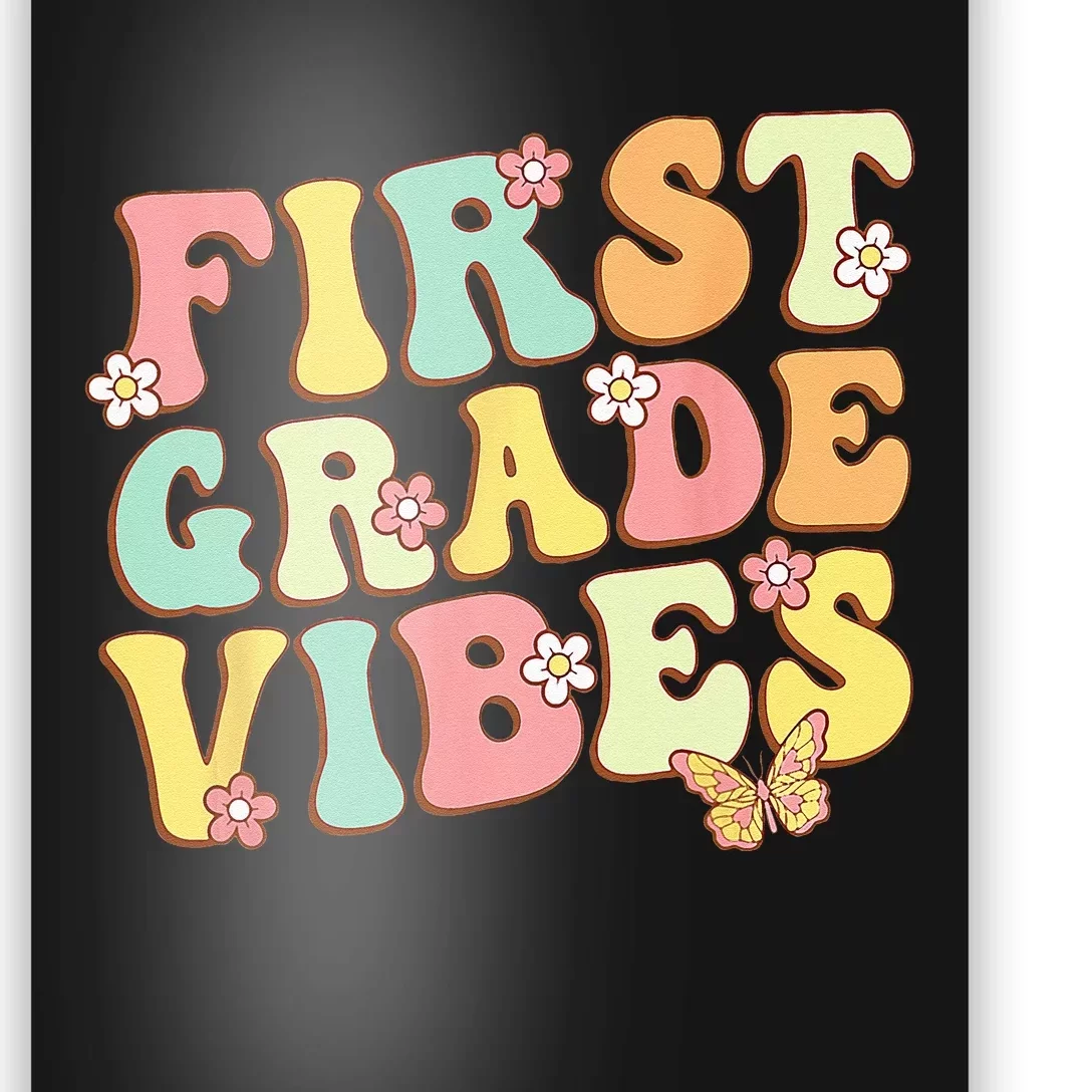 First Grade Vibes Hello Team 1st Grade Teacher Retro Poster