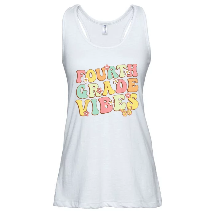 Fourth Grade Vibes Hello Team 4th Grade Teacher Kids Retro Ladies Essential Flowy Tank