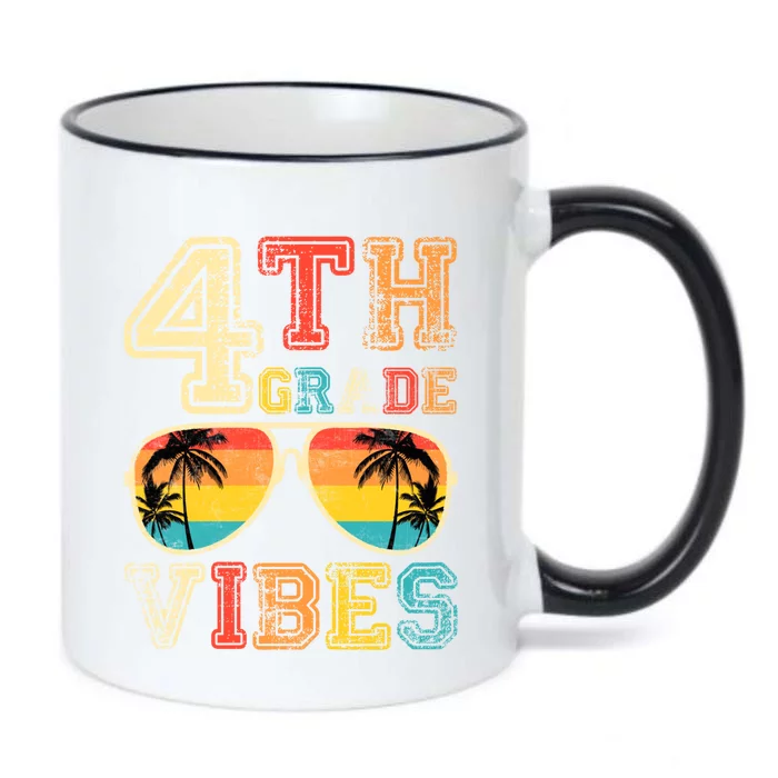 Fourth Grade Vibes Back To School Retro 4Th Grade Teacher Gift Black Color Changing Mug