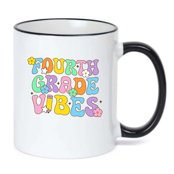 Fourth Grade Vibes Back To School Retro 4Th Grade Teachers Gift Black Color Changing Mug