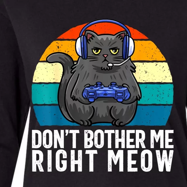 Funny Gaming Video Game Lover Gaming Cat Gaming Womens Cotton Relaxed Long Sleeve T-Shirt