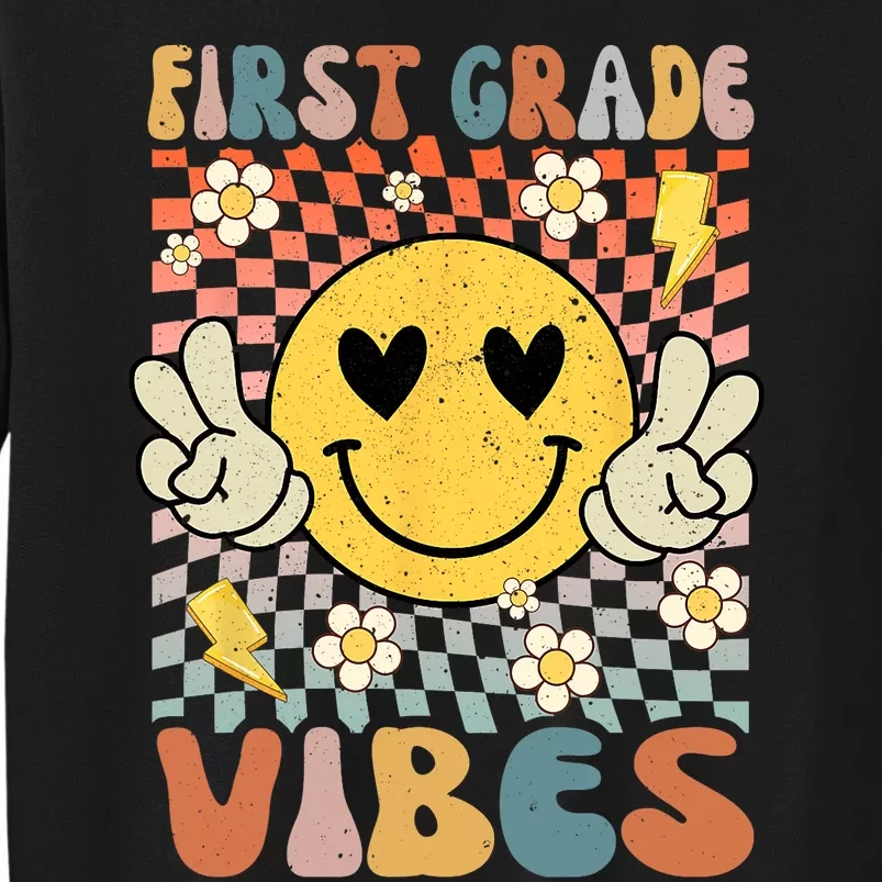 First Grade Vibes 1st Grade Retro Teacher 1st Day Of School Sweatshirt