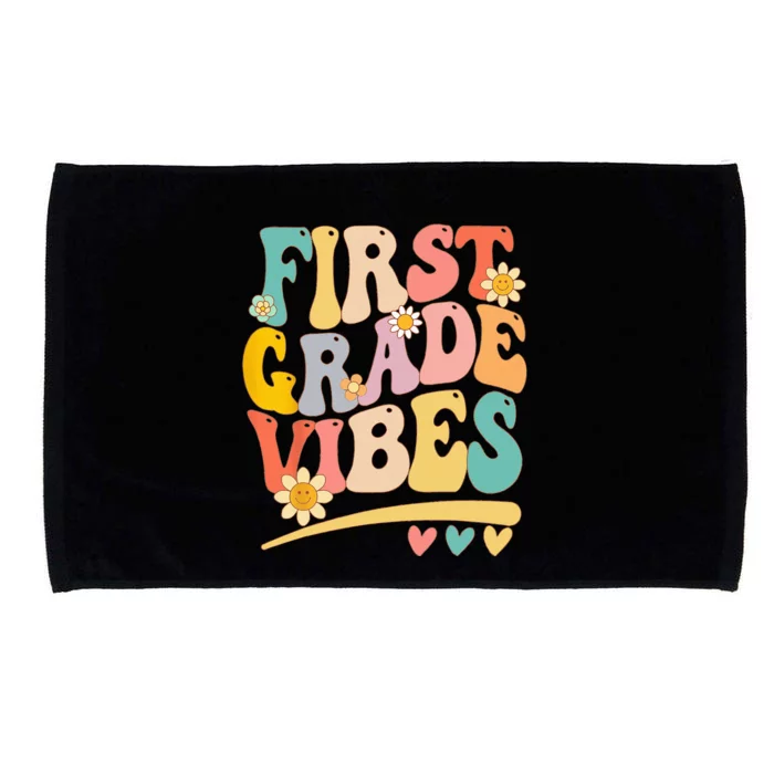 First Grade Vibes For 1st Grade Teacher Microfiber Hand Towel