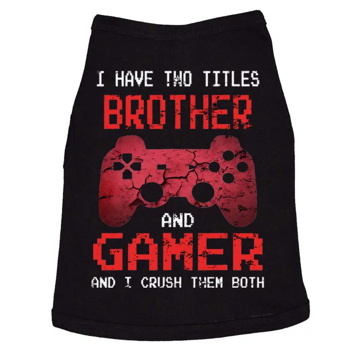 Funny Gamer Vintage Video Games For Brother Son Doggie Tank