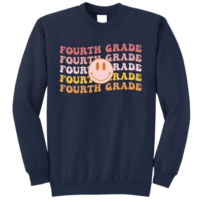 Fourth Grade Vibes 4th Grade Team 1st Day Of School Retro Tall Sweatshirt