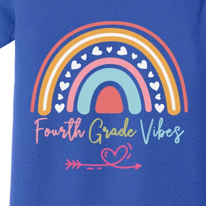 Fourth Grade Vibes Rainbow Teacher 4Th Grade Tee Gift Baby Bodysuit