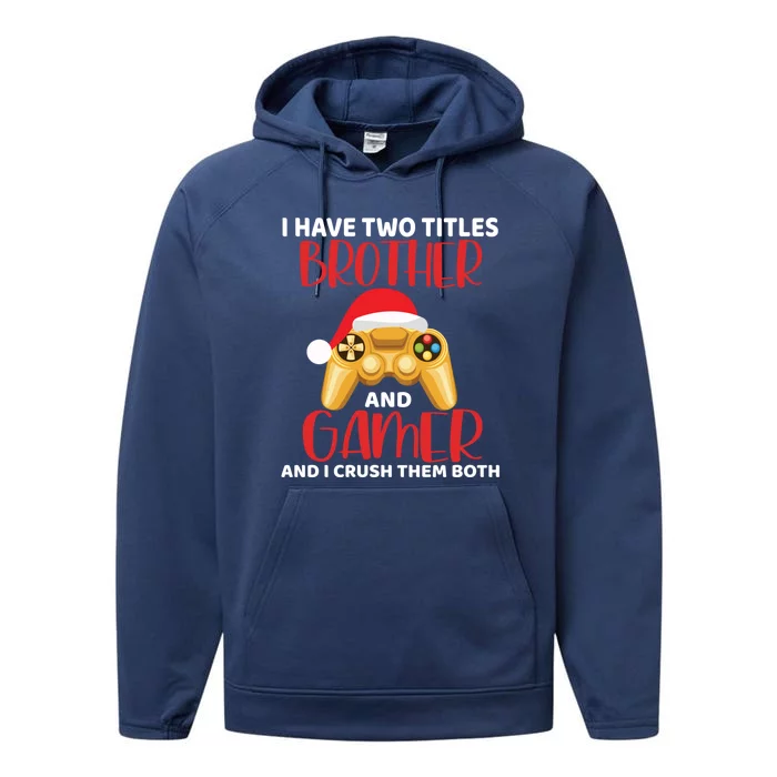 Funny Gamer Vintage Video Games Brother Son Christmas Gift Performance Fleece Hoodie