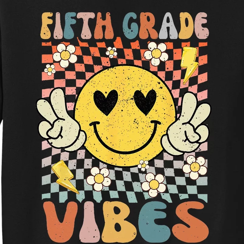 Fifth Grade Vibes 5th Grade Retro Teacher 1st Day of School Tall Sweatshirt