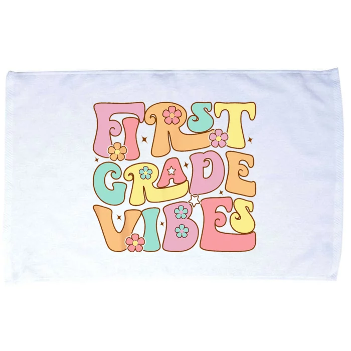 First Grade Vibes 1st Grade 1st Day Of School Teacher Microfiber Hand Towel