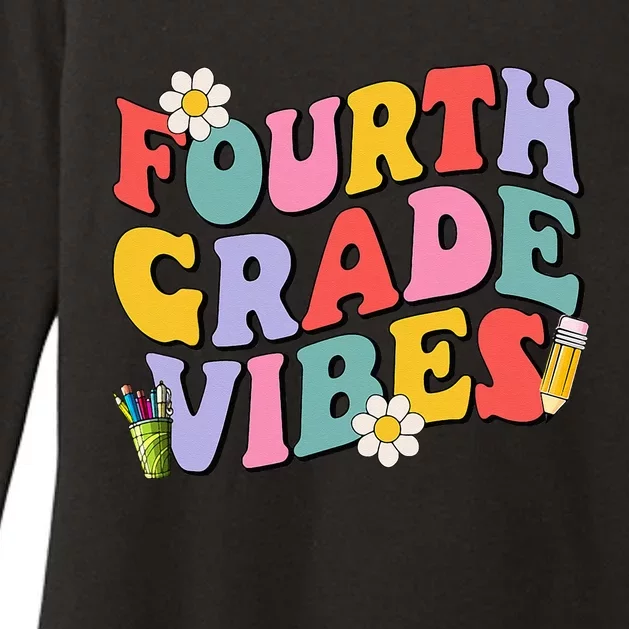 Fourth Grade Vibes Back To School 4th Grade Team 1st Day Womens CVC Long Sleeve Shirt