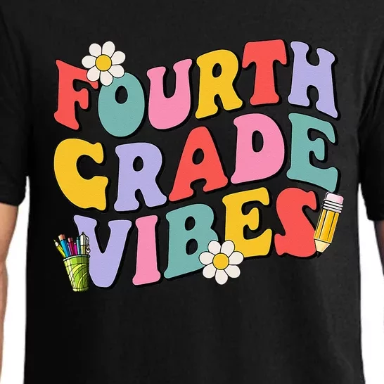 Fourth Grade Vibes Back To School 4th Grade Team 1st Day Pajama Set