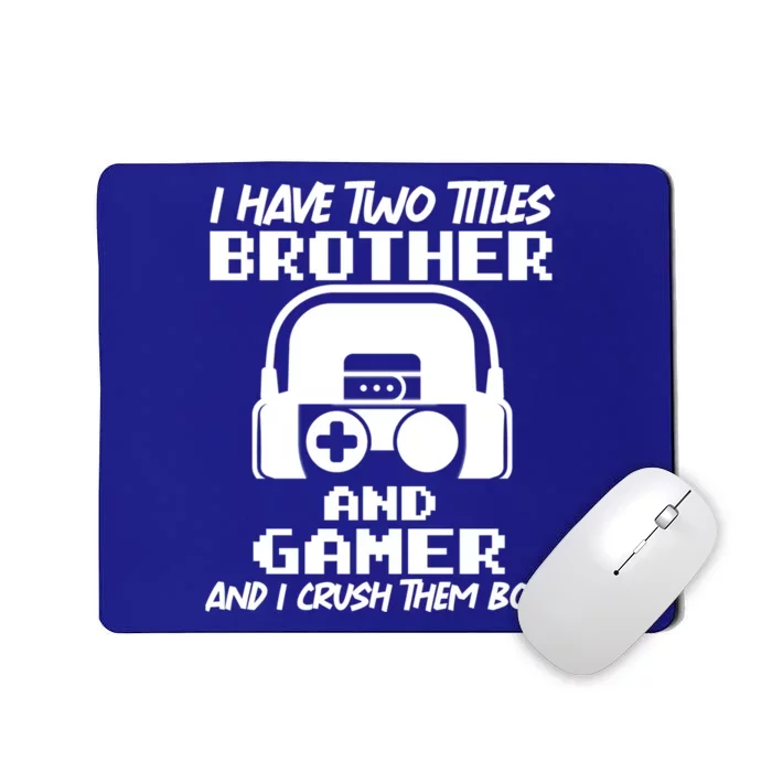 Funny Gamer Vintage Video Games Brother Son Gift Mousepad