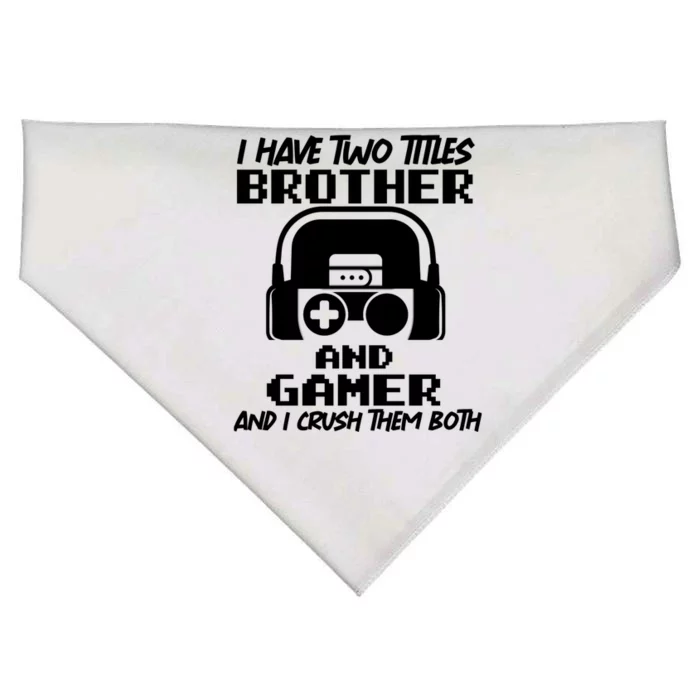 Funny Gamer Vintage Video Games Brother Son Gift USA-Made Doggie Bandana