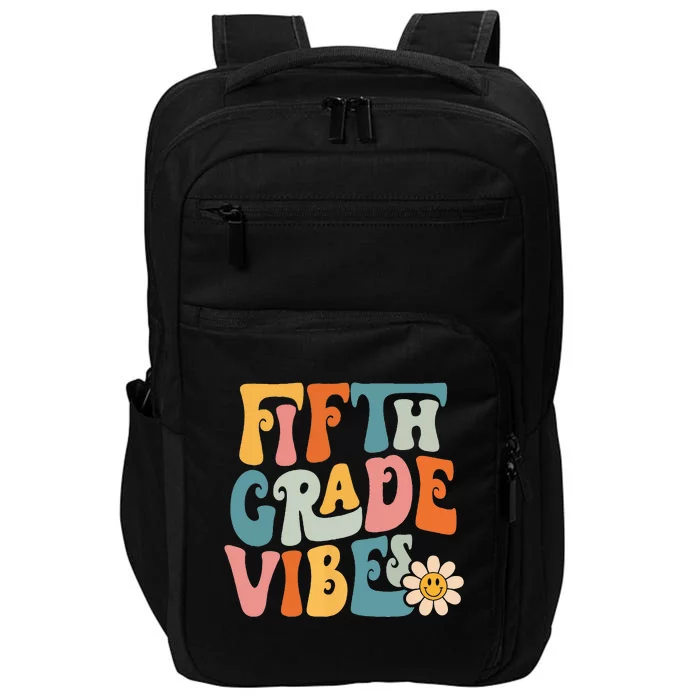 Fifth Grade Vibes 5th Grade Team Retro 1st Day Of School Impact Tech Backpack