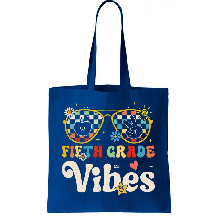 Fifth Grade Vibes 5th Grade Team Retro 1st Day Of School Tote Bag