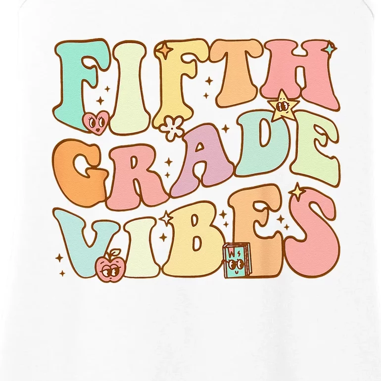 Fifth Grade Vibes 5th Grade Team Retro 1st Day Of School Ladies Essential Tank