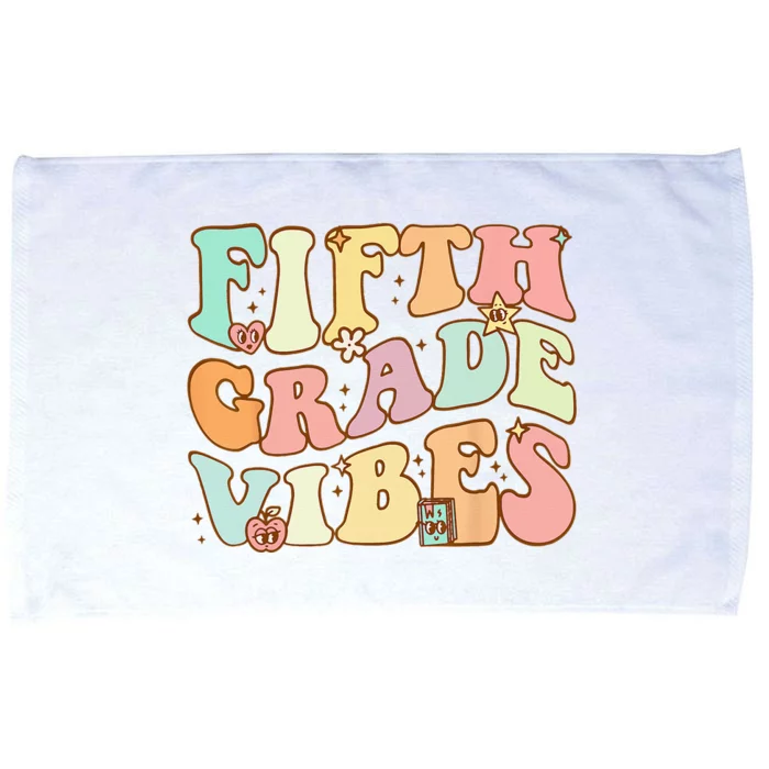 Fifth Grade Vibes 5th Grade Team Retro 1st Day Of School Microfiber Hand Towel